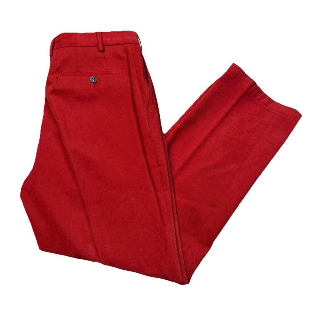 Peter Millar men's Soft Pants Burgundy Red Stretch Dress Trouser SZ-36